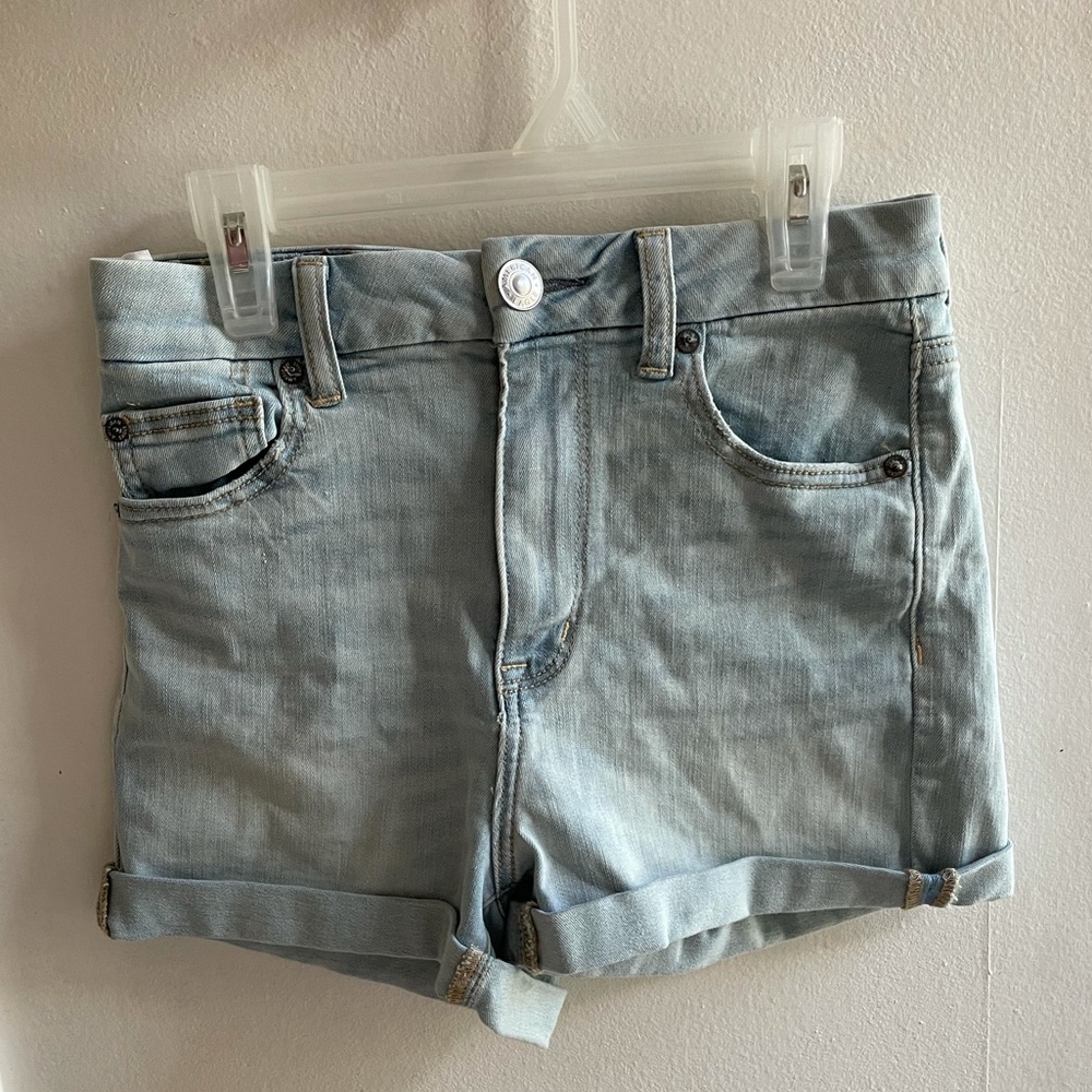High waisted jean shorts